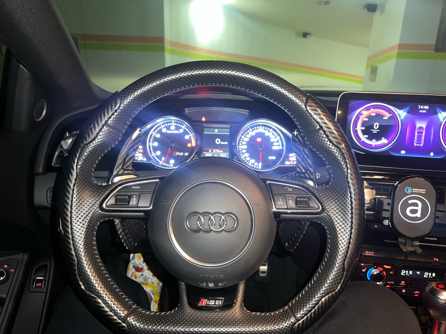 Audi Carbon Fiber Paddle Shifter Extensions for 2013-2016 (TYPE B)