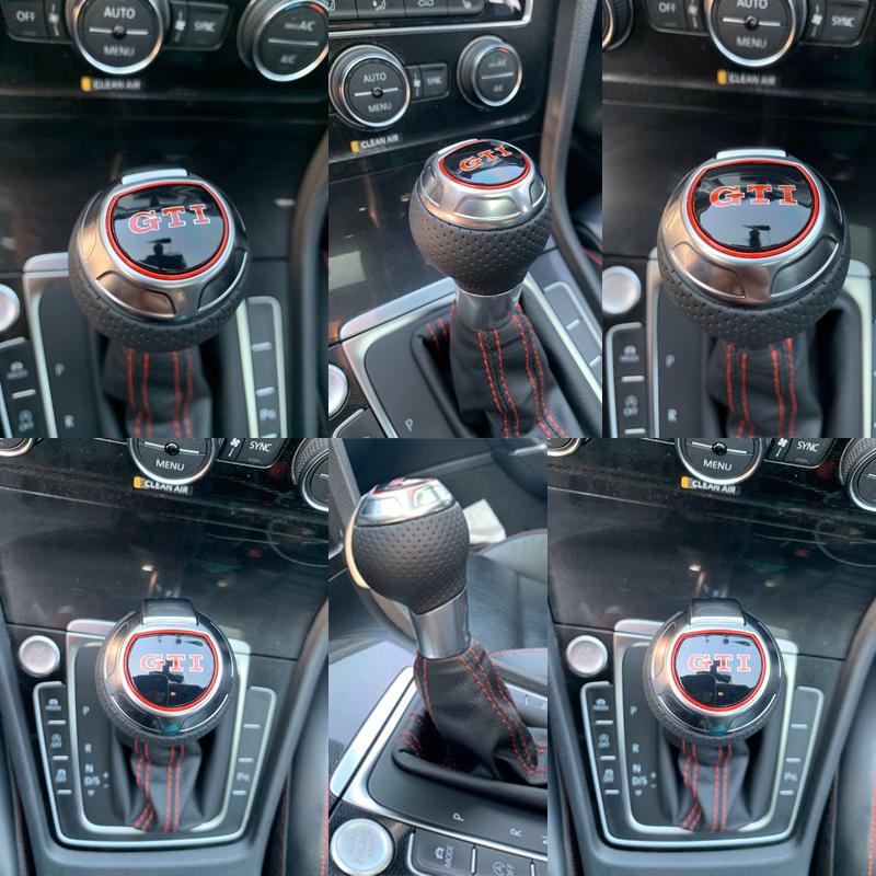 Custom Audi-Inspired Premium Leather Automatic Gear Shift Knob for VW Golf R GTI