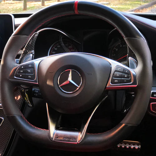 Mercedes Carbon Fiber Paddle Shifter Extensions for AMG A45 C63