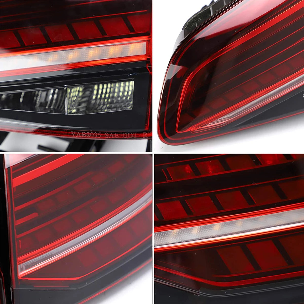 Dynamic Taillight Assembly for Volkswagen Golf Mk7 to Mk7.5 Upgrade (2013–2020) with Sequential Turn Signals, Brake, and Reverse Lights