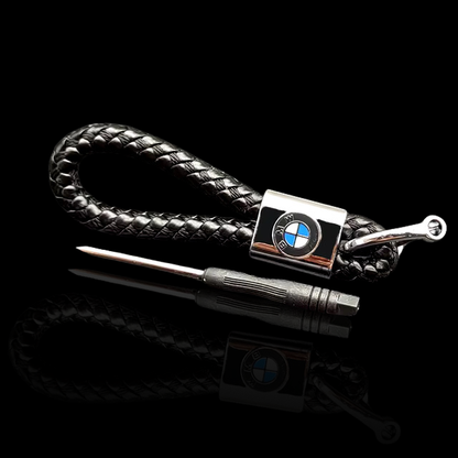 OEM-Style Premium Leather Keychain – for BMW Models