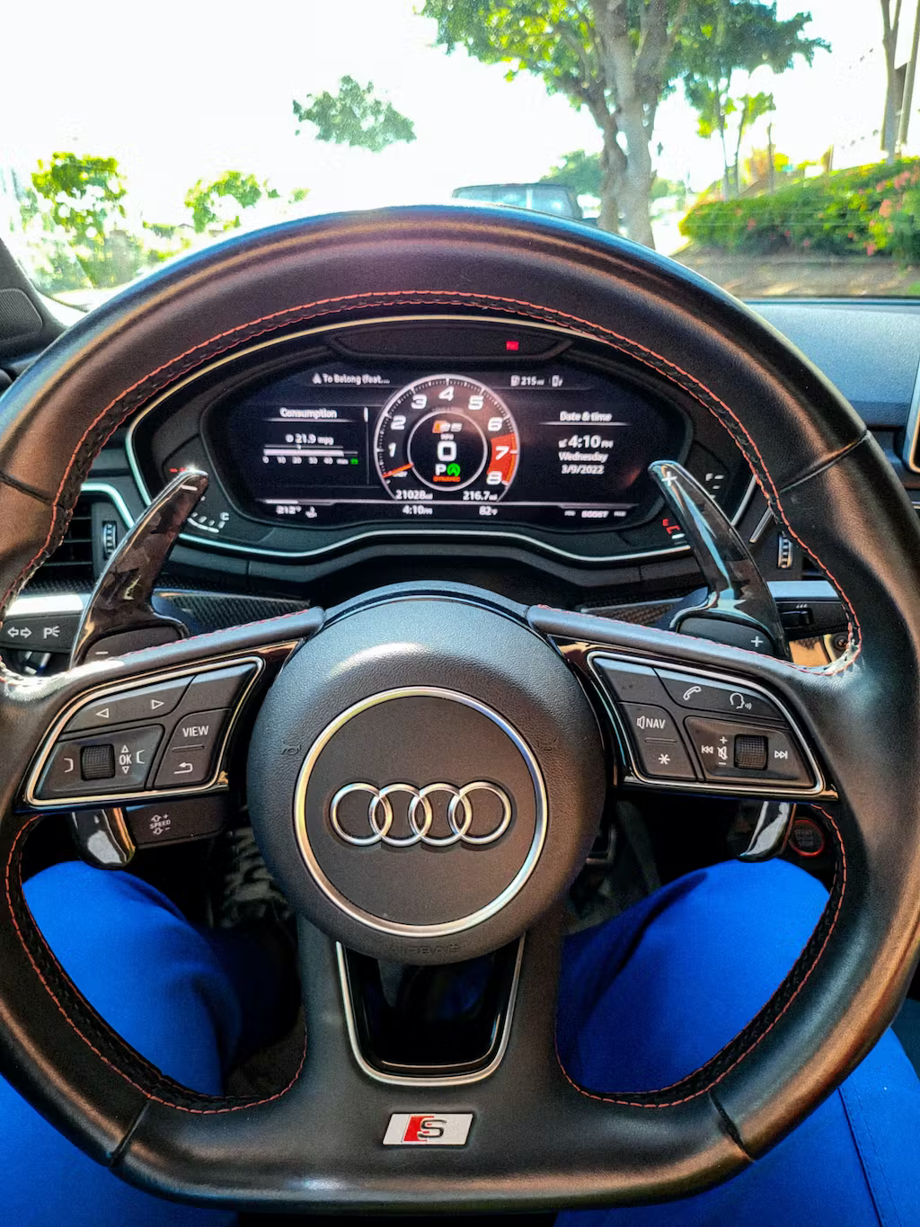 Audi Carbon Fiber Paddle Shifter Extensions for 2013-2016 (TYPE B)