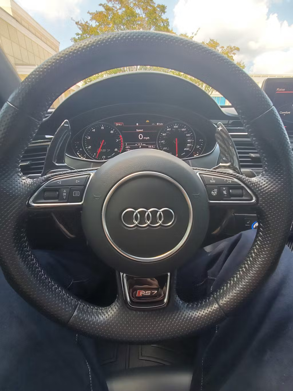 Audi Carbon Fiber Paddle Shifter Extensions for 2013-2016 (TYPE B)