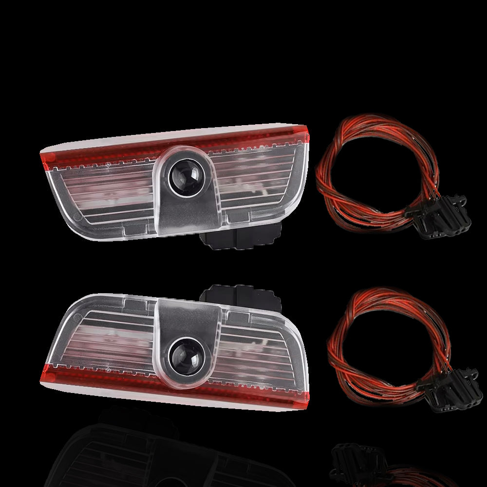 LED Car Door Welcome Courtesy Projector Lights for Volkswagen R-Line: Golf, Tiguan, Passat, Jetta, 2 PCs