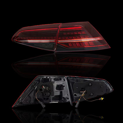 Dynamic Taillight Assembly for Volkswagen Golf Mk7 to Mk7.5 Upgrade (2013–2020) with Sequential Turn Signals, Brake, and Reverse Lights