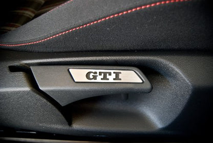 Premium Stainless Steel GTI Seat Adjustment Handle Insert Trim | VW Golf MK5 MK6