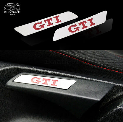 Premium Stainless Steel GTI Seat Adjustment Handle Insert Trim | VW Golf MK5 MK6