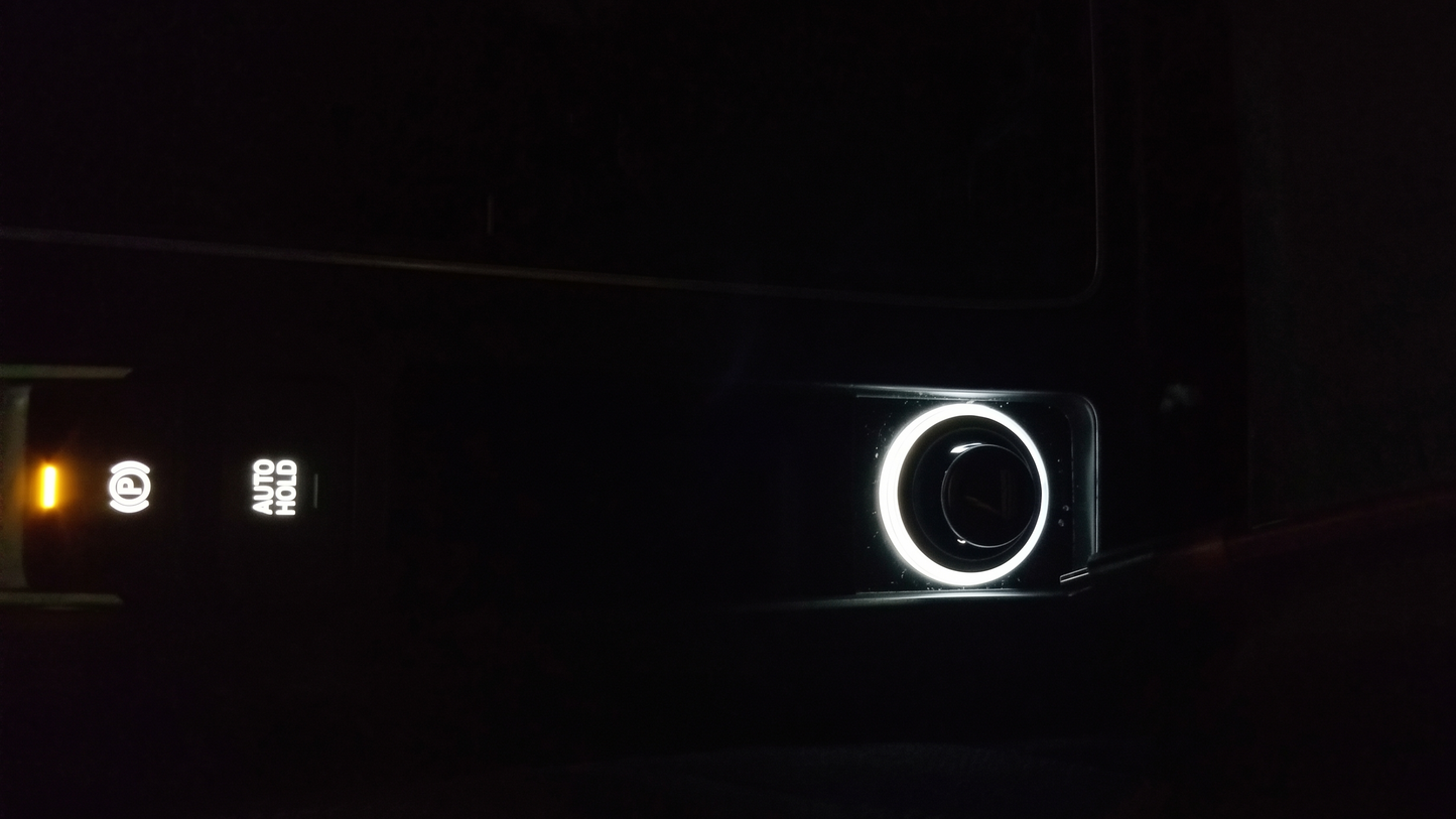 Cigarette Lighter Base White LED Ring Retrofit Kit For VW Golf MK7 / MK7.5 (2013-2020)