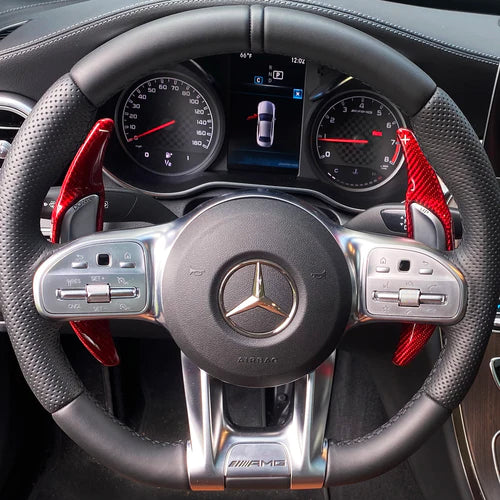 Mercedes Carbon Fiber Paddle Shifter Extensions for AMG A45 C63