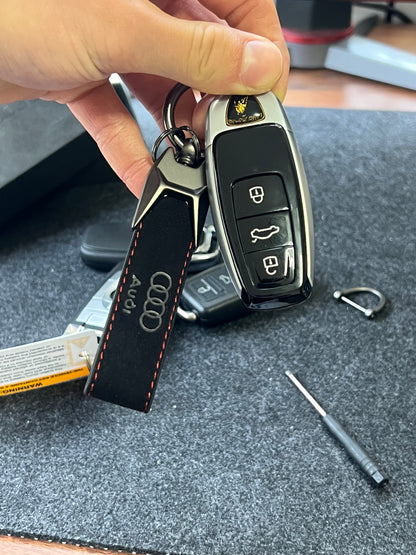 Premium Suede Keychain Pendant for Audi – RS, TT & A-Series Auto Accessories