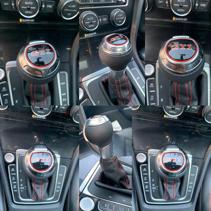 Custom Audi-Inspired Premium Leather Automatic Gear Shift Knob for VW Golf R GTI