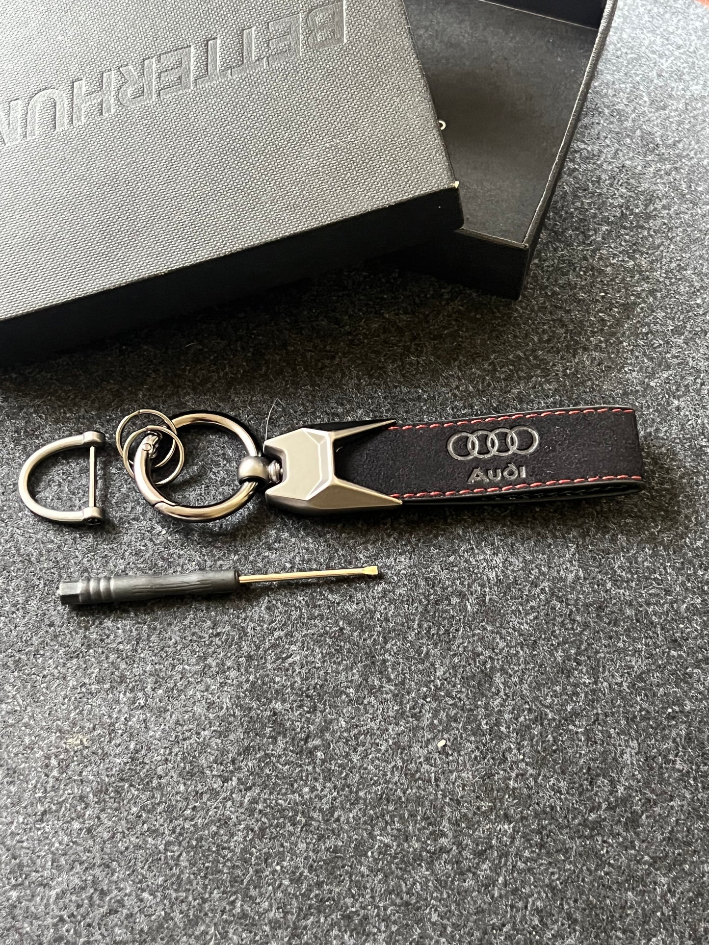 Premium Suede Keychain Pendant for Audi – RS, TT & A-Series Auto Accessories