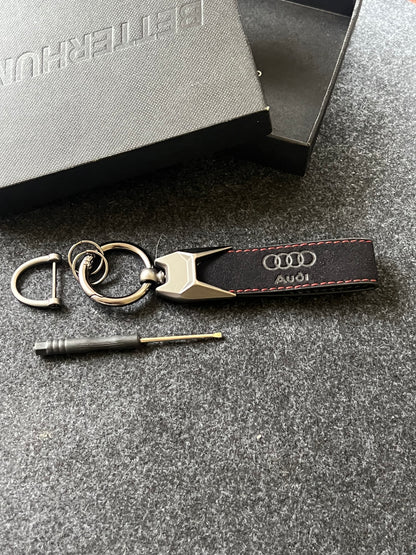 Premium Suede Keychain Pendant for Audi – RS, TT & A-Series Auto Accessories