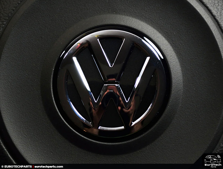 Sleek Black Steering Emblem Cover for Volkswagen MK7 Golf