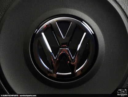 Sleek Black Steering Emblem Cover for Volkswagen MK7 Golf