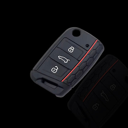 Honeycomb Silicone Key Case Cover for VW Golf 7 / 7.5 GTI