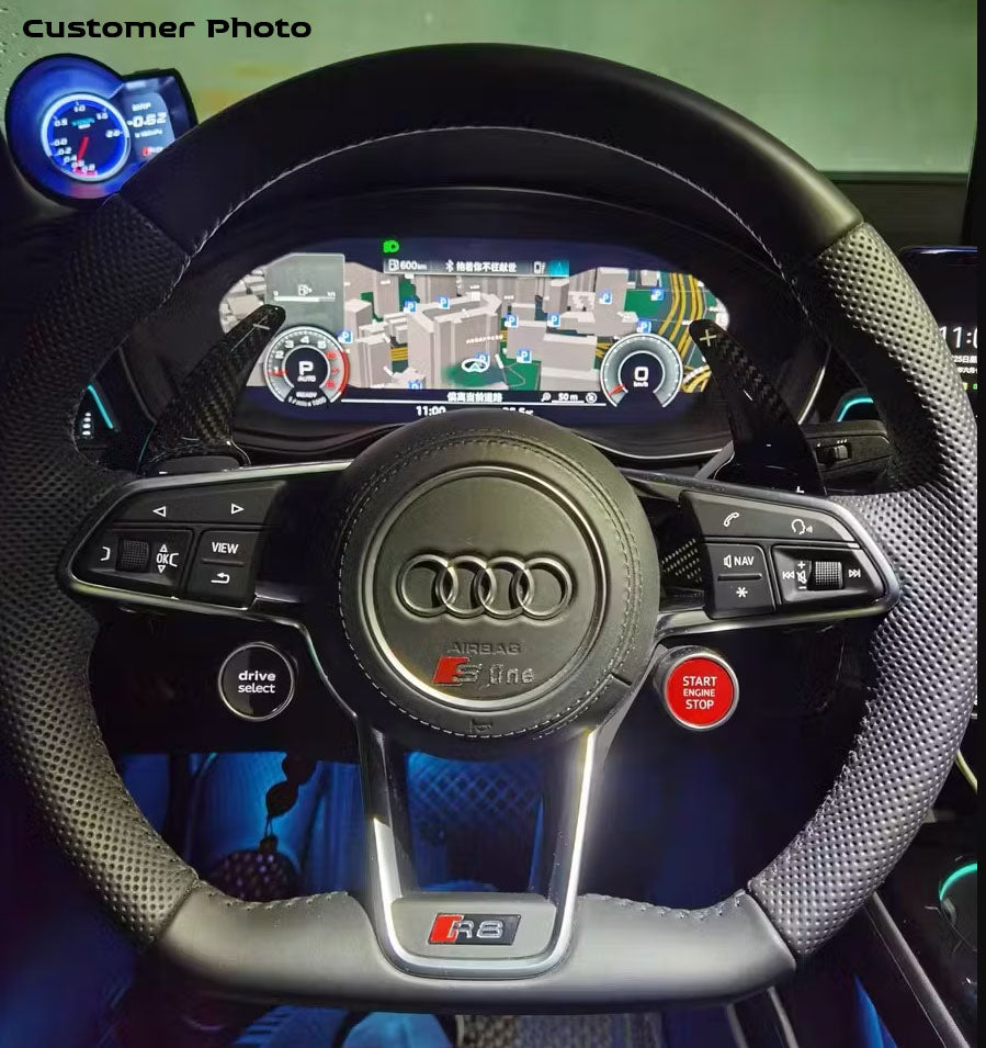 Audi Carbon Fiber Paddle Shifter Extensions for 2017+ (TYPE A)