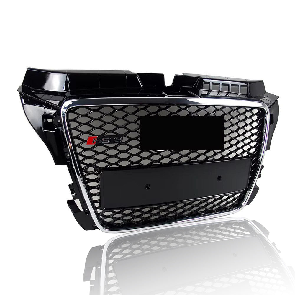 AUDI RS3 Grill– Gloss Black with Chrome Frame for Audi A3/S3 8P (2008-2012)