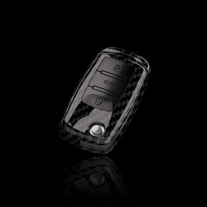Carbon Fiber Car Key Case Cover For Volkswagen MK5 & 6