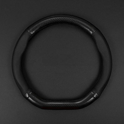 Carbon-Edge Leather Steering Wheel Cover