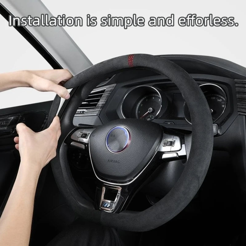 Premium Suede Steering Wheel Cover