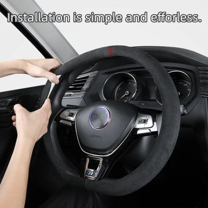 Premium Suede Steering Wheel Cover