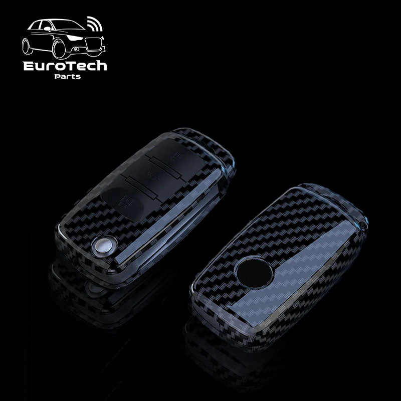 Carbon Fiber Car Key Case Cover For Volkswagen MK5 & 6